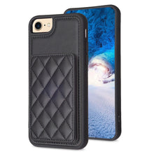 Load image into Gallery viewer, BF25 Square Plaid Card Bag Holder Phone Case, For iPhone 14 Pro Max, For iPhone 15, For iPhone SE 2022 / 2020 / 8 / 7, For iPhone 13 Pro Max, For iPhone 13 Pro, For iPhone 12 / 12 Pro