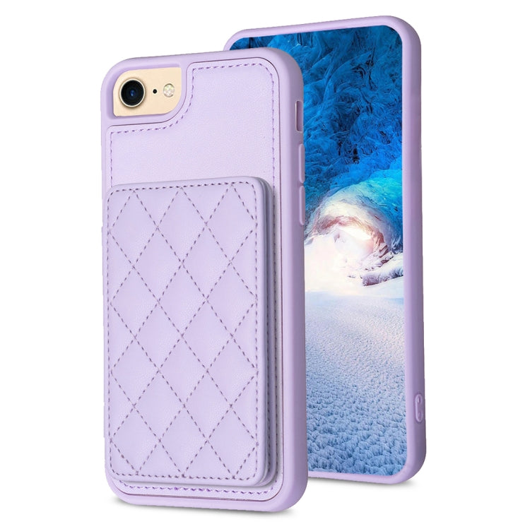 BF25 Square Plaid Card Bag Holder Phone Case, For iPhone 14 Pro Max, For iPhone 15, For iPhone SE 2022 / 2020 / 8 / 7, For iPhone 13 Pro Max, For iPhone 13 Pro, For iPhone 12 / 12 Pro