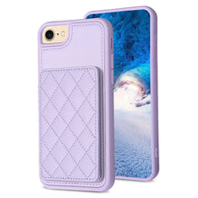 Load image into Gallery viewer, BF25 Square Plaid Card Bag Holder Phone Case, For iPhone 14 Pro Max, For iPhone 15, For iPhone SE 2022 / 2020 / 8 / 7, For iPhone 13 Pro Max, For iPhone 13 Pro, For iPhone 12 / 12 Pro