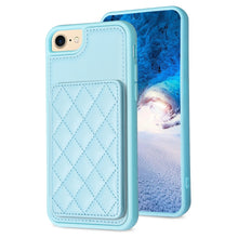 Load image into Gallery viewer, BF25 Square Plaid Card Bag Holder Phone Case, For iPhone 14 Pro Max, For iPhone 15, For iPhone SE 2022 / 2020 / 8 / 7, For iPhone 13 Pro Max, For iPhone 13 Pro, For iPhone 12 / 12 Pro