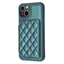 Load image into Gallery viewer, BF25 Square Plaid Card Bag Holder Phone Case, For iPhone 15, For iPhone 14 Pro Max, For iPhone SE 2022 / 2020 / 8 / 7, For iPhone 13 Pro Max, For iPhone 13 Pro, For iPhone 12 / 12 Pro