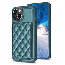 Load image into Gallery viewer, BF25 Square Plaid Card Bag Holder Phone Case, For iPhone 14 Pro Max, For iPhone 15, For iPhone SE 2022 / 2020 / 8 / 7, For iPhone 13 Pro Max, For iPhone 13 Pro, For iPhone 12 / 12 Pro