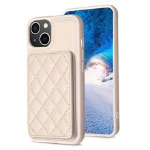 Load image into Gallery viewer, BF25 Square Plaid Card Bag Holder Phone Case, For iPhone 14 Pro Max, For iPhone 15, For iPhone SE 2022 / 2020 / 8 / 7, For iPhone 13 Pro Max, For iPhone 13 Pro, For iPhone 12 / 12 Pro