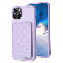 Load image into Gallery viewer, BF25 Square Plaid Card Bag Holder Phone Case, For iPhone 14 Pro Max, For iPhone 15, For iPhone SE 2022 / 2020 / 8 / 7, For iPhone 13 Pro Max, For iPhone 13 Pro, For iPhone 12 / 12 Pro
