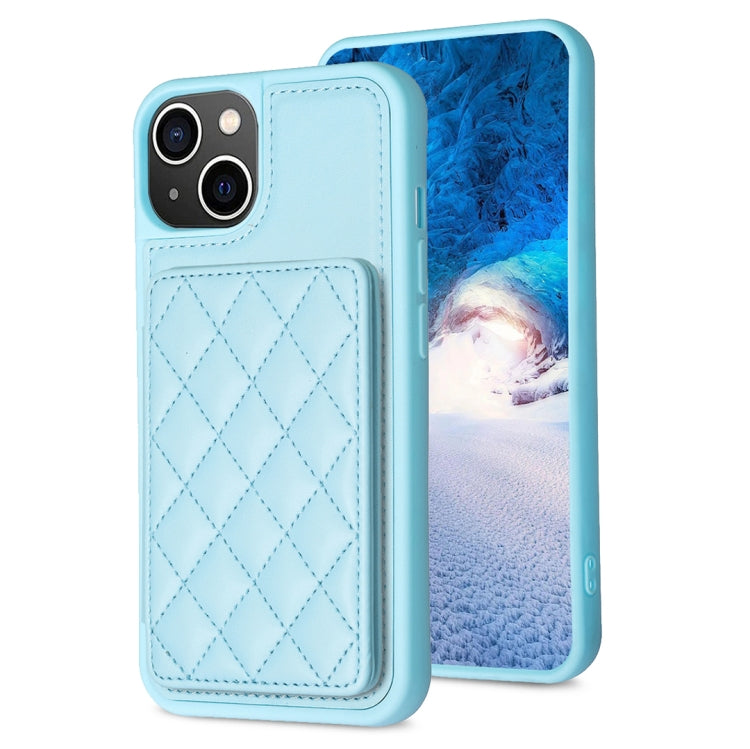 BF25 Square Plaid Card Bag Holder Phone Case, For iPhone 14 Pro Max, For iPhone 15, For iPhone SE 2022 / 2020 / 8 / 7, For iPhone 13 Pro Max, For iPhone 13 Pro, For iPhone 12 / 12 Pro