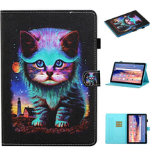 Load image into Gallery viewer, Colored Drawing Stitching Horizontal Flip Leather Case, with Holder &amp; Card Slots