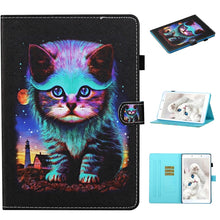 Load image into Gallery viewer, Colored Drawing Stitching Horizontal Flip Leather Case, with Holder &amp; Card Slots