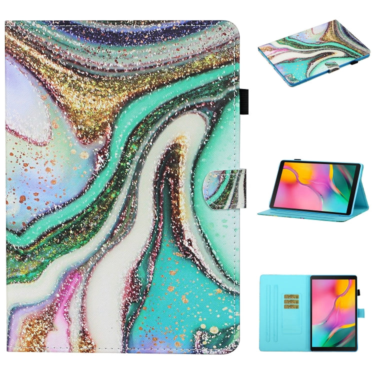 Colored Drawing Stitching Horizontal Flip Leather Case, with Holder & Card Slots
