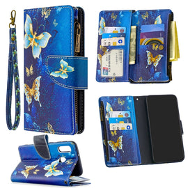 Colored Drawing Pattern Zipper Horizontal Flip Leather Case with Holder & Card Slots & Wallet, For Samsung Galaxy A01, For Samsung Galaxy A10e/A20e, For Samsung Galaxy A10, For Samsung Galaxy A21, For Samsung Galaxy A30, For Samsung Galaxy A40