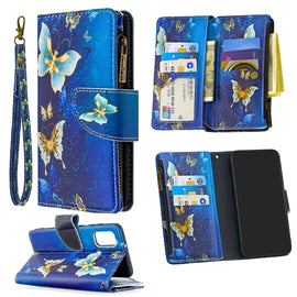 Colored Drawing Pattern Zipper Horizontal Flip Leather Case with Holder & Card Slots & Wallet, For Samsung Galaxy A41, For Samsung Galaxy A50, For Samsung Galaxy A51, For Samsung Galaxy A70e, For Samsung Galaxy A70, For Samsung Galaxy A71
