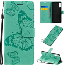Load image into Gallery viewer, 3D Butterflies Embossing Pattern Horizontal Flip Leather Case with Holder &amp; Card Slot &amp; Wallet, For Sony Xperia L4, For Sony Xperia 10 II, For Xiaomi Redmi K30 Pro, For Samsung Galaxy A11, For Samsung Galaxy A21s, For Samsung Galaxy A31