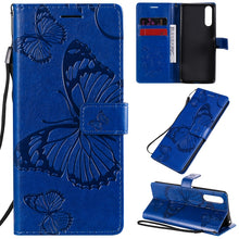 Load image into Gallery viewer, 3D Butterflies Embossing Pattern Horizontal Flip Leather Case with Holder &amp; Card Slot &amp; Wallet, For Sony Xperia L4, For Sony Xperia 10 II, For Xiaomi Redmi K30 Pro, For Samsung Galaxy A11, For Samsung Galaxy A21s, For Samsung Galaxy A31