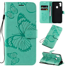 Load image into Gallery viewer, 3D Butterflies Embossing Pattern Horizontal Flip Leather Case with Holder &amp; Card Slot &amp; Wallet, For Sony Xperia L4, For Sony Xperia 10 II, For Xiaomi Redmi K30 Pro, For Samsung Galaxy A11, For Samsung Galaxy A21s, For Samsung Galaxy A31