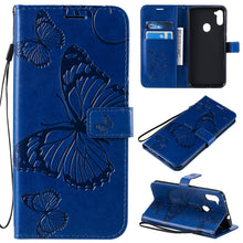 Load image into Gallery viewer, 3D Butterflies Embossing Pattern Horizontal Flip Leather Case with Holder &amp; Card Slot &amp; Wallet, For Sony Xperia L4, For Sony Xperia 10 II, For Xiaomi Redmi K30 Pro, For Samsung Galaxy A11, For Samsung Galaxy A21s, For Samsung Galaxy A31