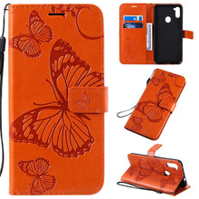 Load image into Gallery viewer, 3D Butterflies Embossing Pattern Horizontal Flip Leather Case with Holder &amp; Card Slot &amp; Wallet, For Sony Xperia L4, For Sony Xperia 10 II, For Xiaomi Redmi K30 Pro, For Samsung Galaxy A11, For Samsung Galaxy A21s, For Samsung Galaxy A31