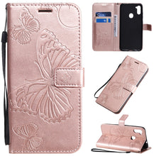Load image into Gallery viewer, 3D Butterflies Embossing Pattern Horizontal Flip Leather Case with Holder &amp; Card Slot &amp; Wallet, For Sony Xperia L4, For Sony Xperia 10 II, For Xiaomi Redmi K30 Pro, For Samsung Galaxy A11, For Samsung Galaxy A21s, For Samsung Galaxy A31