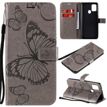 Load image into Gallery viewer, 3D Butterflies Embossing Pattern Horizontal Flip Leather Case with Holder &amp; Card Slot &amp; Wallet, For Sony Xperia L4, For Sony Xperia 10 II, For Xiaomi Redmi K30 Pro, For Samsung Galaxy A11, For Samsung Galaxy A21s, For Samsung Galaxy A31