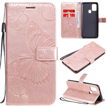 Load image into Gallery viewer, 3D Butterflies Embossing Pattern Horizontal Flip Leather Case with Holder &amp; Card Slot &amp; Wallet, For Sony Xperia L4, For Sony Xperia 10 II, For Xiaomi Redmi K30 Pro, For Samsung Galaxy A11, For Samsung Galaxy A21s, For Samsung Galaxy A31