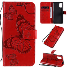 Load image into Gallery viewer, 3D Butterflies Embossing Pattern Horizontal Flip Leather Case with Holder &amp; Card Slot &amp; Wallet, For Samsung Galaxy A41, For Samsung Galaxy A51 5G, For Samsung Galaxy A71 5G, For Huawei Nova 7, For Huawei Nova 7 Pro, For Huawei Nova 7 SE / P40 Lite 5G