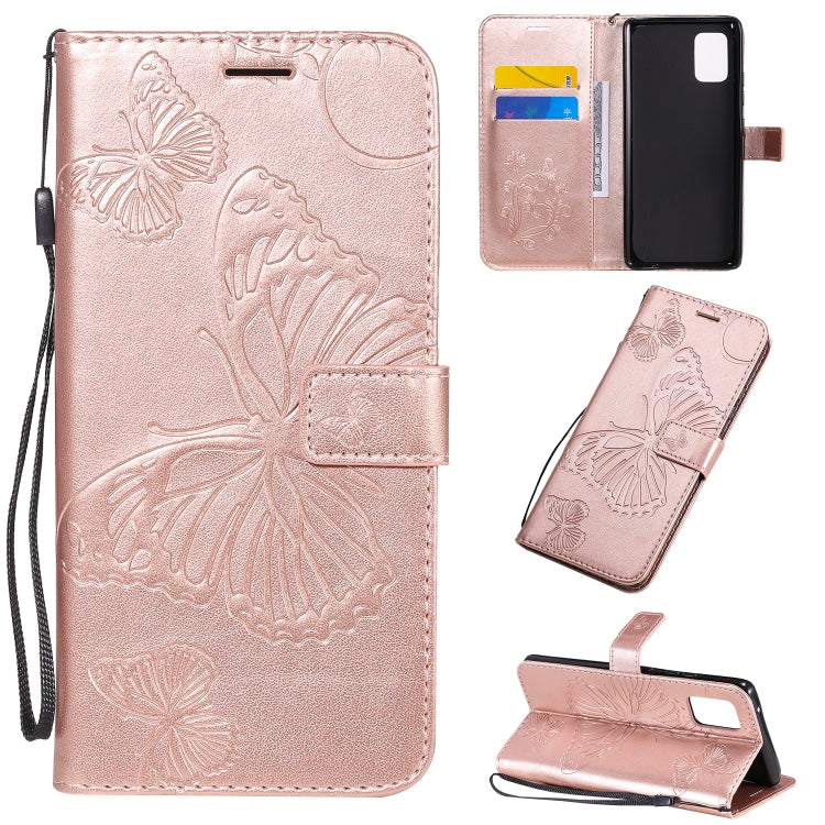 3D Butterflies Embossing Pattern Horizontal Flip Leather Case with Holder & Card Slot & Wallet, For Samsung Galaxy A41, For Samsung Galaxy A51 5G, For Samsung Galaxy A71 5G, For Huawei Nova 7, For Huawei Nova 7 Pro, For Huawei Nova 7 SE / P40 Lite 5G