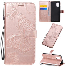Load image into Gallery viewer, 3D Butterflies Embossing Pattern Horizontal Flip Leather Case with Holder &amp; Card Slot &amp; Wallet, For Samsung Galaxy A41, For Samsung Galaxy A51 5G, For Samsung Galaxy A71 5G, For Huawei Nova 7, For Huawei Nova 7 Pro, For Huawei Nova 7 SE / P40 Lite 5G
