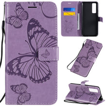 Load image into Gallery viewer, 3D Butterflies Embossing Pattern Horizontal Flip Leather Case with Holder &amp; Card Slot &amp; Wallet, For Samsung Galaxy A41, For Samsung Galaxy A51 5G, For Samsung Galaxy A71 5G, For Huawei Nova 7, For Huawei Nova 7 Pro, For Huawei Nova 7 SE / P40 Lite 5G