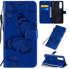 Load image into Gallery viewer, 3D Butterflies Embossing Pattern Horizontal Flip Leather Case with Holder &amp; Card Slot &amp; Wallet, For Samsung Galaxy A41, For Samsung Galaxy A51 5G, For Samsung Galaxy A71 5G, For Huawei Nova 7, For Huawei Nova 7 Pro, For Huawei Nova 7 SE / P40 Lite 5G