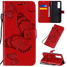 Load image into Gallery viewer, 3D Butterflies Embossing Pattern Horizontal Flip Leather Case with Holder &amp; Card Slot &amp; Wallet, For Samsung Galaxy A41, For Samsung Galaxy A51 5G, For Samsung Galaxy A71 5G, For Huawei Nova 7, For Huawei Nova 7 Pro, For Huawei Nova 7 SE / P40 Lite 5G