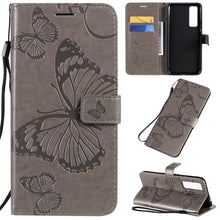 Load image into Gallery viewer, 3D Butterflies Embossing Pattern Horizontal Flip Leather Case with Holder &amp; Card Slot &amp; Wallet, For Samsung Galaxy A41, For Samsung Galaxy A51 5G, For Samsung Galaxy A71 5G, For Huawei Nova 7, For Huawei Nova 7 Pro, For Huawei Nova 7 SE / P40 Lite 5G