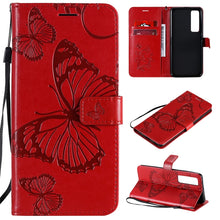 Load image into Gallery viewer, 3D Butterflies Embossing Pattern Horizontal Flip Leather Case with Holder &amp; Card Slot &amp; Wallet, For Samsung Galaxy A41, For Samsung Galaxy A51 5G, For Samsung Galaxy A71 5G, For Huawei Nova 7, For Huawei Nova 7 Pro, For Huawei Nova 7 SE / P40 Lite 5G