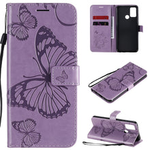 Load image into Gallery viewer, 3D Butterflies Embossing Pattern Horizontal Flip Leather Case with Holder &amp; Card Slot &amp; Wallet