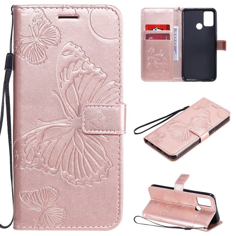 3D Butterflies Embossing Pattern Horizontal Flip Leather Case with Holder & Card Slot & Wallet