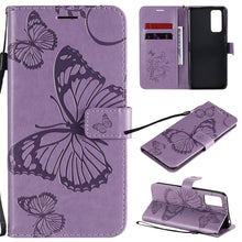 Load image into Gallery viewer, 3D Butterflies Embossing Pattern Horizontal Flip Leather Case with Holder &amp; Card Slot &amp; Wallet