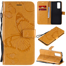 Load image into Gallery viewer, 3D Butterflies Embossing Pattern Horizontal Flip Leather Case with Holder &amp; Card Slot &amp; Wallet