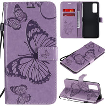 Load image into Gallery viewer, 3D Butterflies Embossing Pattern Horizontal Flip Leather Case with Holder &amp; Card Slot &amp; Wallet