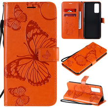 Load image into Gallery viewer, 3D Butterflies Embossing Pattern Horizontal Flip Leather Case with Holder &amp; Card Slot &amp; Wallet