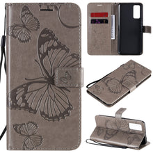 Load image into Gallery viewer, 3D Butterflies Embossing Pattern Horizontal Flip Leather Case with Holder &amp; Card Slot &amp; Wallet