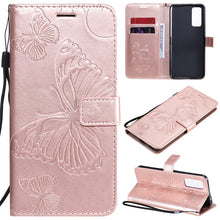 Load image into Gallery viewer, 3D Butterflies Embossing Pattern Horizontal Flip Leather Case with Holder &amp; Card Slot &amp; Wallet