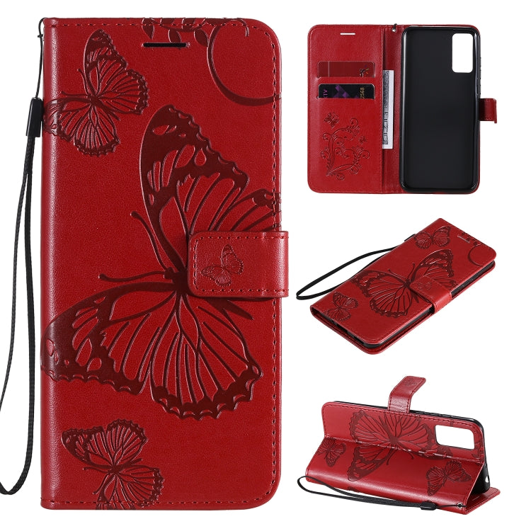 3D Butterflies Embossing Pattern Horizontal Flip Leather Case with Holder & Card Slot & Wallet
