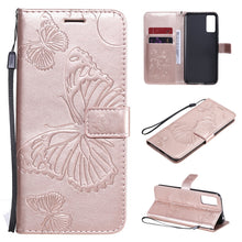 Load image into Gallery viewer, 3D Butterflies Embossing Pattern Horizontal Flip Leather Case with Holder &amp; Card Slot &amp; Wallet