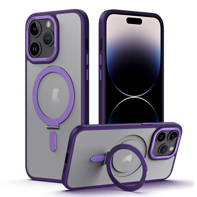 Skin Feel MagSafe Shockproof Phone Case with Holder, For iPhone 15 Pro Max, For iPhone 15 Pro, For iPhone 15 Plus, For iPhone 15
