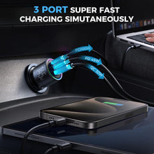 Load image into Gallery viewer, JOYROOM JR-CCN07 145W Dual PD+QC3.0 3-Port Car Charger, JR-CCN07