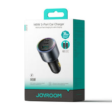 Load image into Gallery viewer, JOYROOM JR-CCN07 145W Dual PD+QC3.0 3-Port Car Charger, JR-CCN07