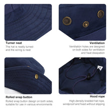 Load image into Gallery viewer, AOTU AT8706 Outdoor Fishing and Mountaineering Round Brim Bucket Hat