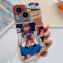 Load image into Gallery viewer, Painted Pattern Precise Hole PC Phone Case, For iPhone 14 Plus