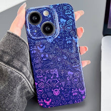Load image into Gallery viewer, Painted Pattern Precise Hole PC Phone Case, For iPhone 14 Plus