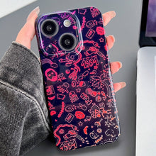 Load image into Gallery viewer, Painted Pattern Precise Hole PC Phone Case, For iPhone 14 Plus