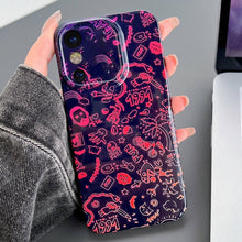 Load image into Gallery viewer, Painted Pattern Precise Hole PC Phone Case, For iPhone X / XS