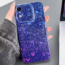 Load image into Gallery viewer, Painted Pattern Precise Hole PC Phone Case, For iPhone XR