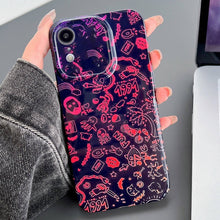 Load image into Gallery viewer, Painted Pattern Precise Hole PC Phone Case, For iPhone XR